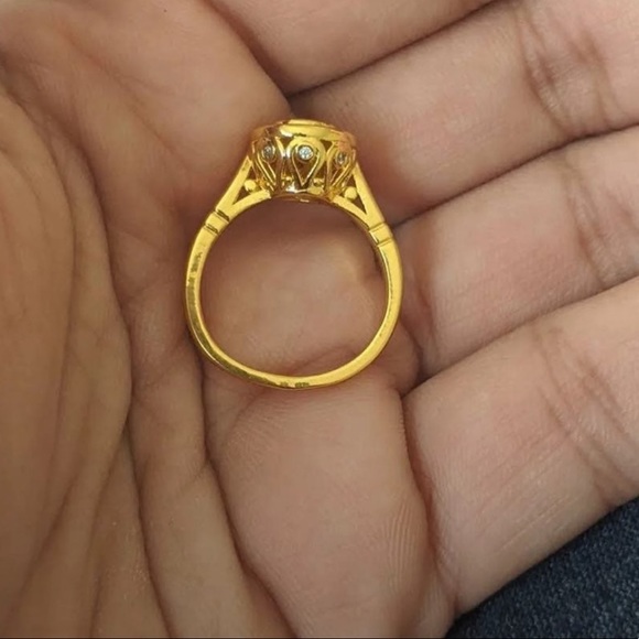 14k gold plated bridal ring set - Picture 8 of 12